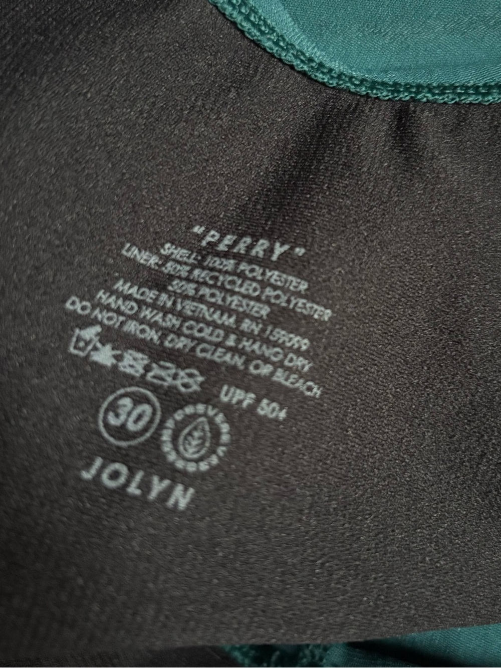 Jolyn Clothing Teal Green One-Piece Swimsuit - Picture 6 of 6
